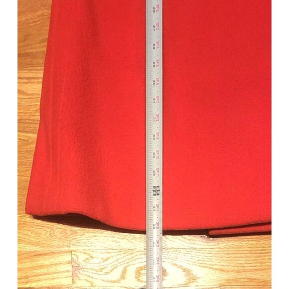 Vintage Pauline Trigere Bergdorf Goodman Large Vermillion Wool Coat Union Made - Picture 7 of 14